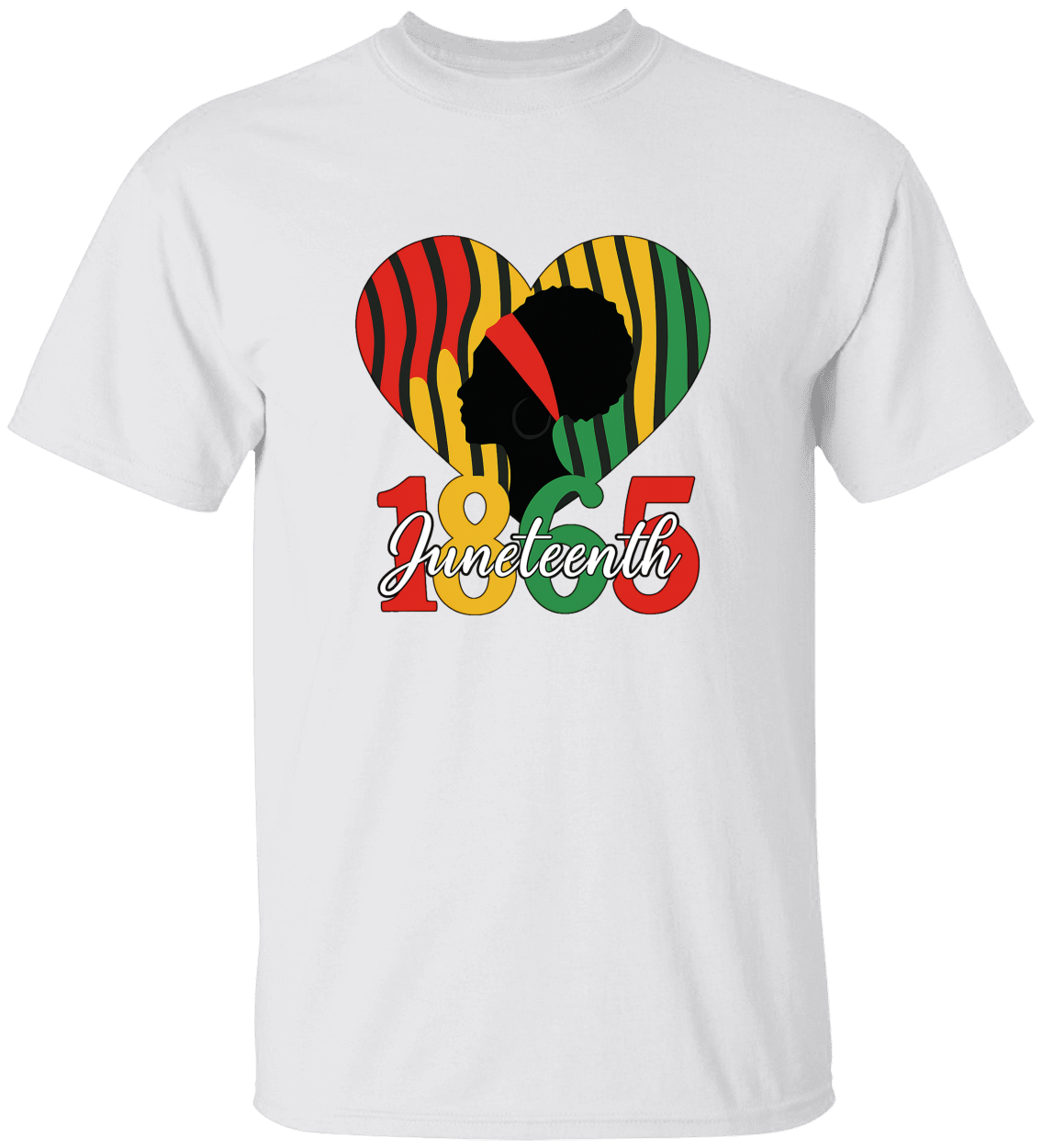 Juneteenth 1865 Heart & Silhouette Tee – Bold. Proud. Free.
