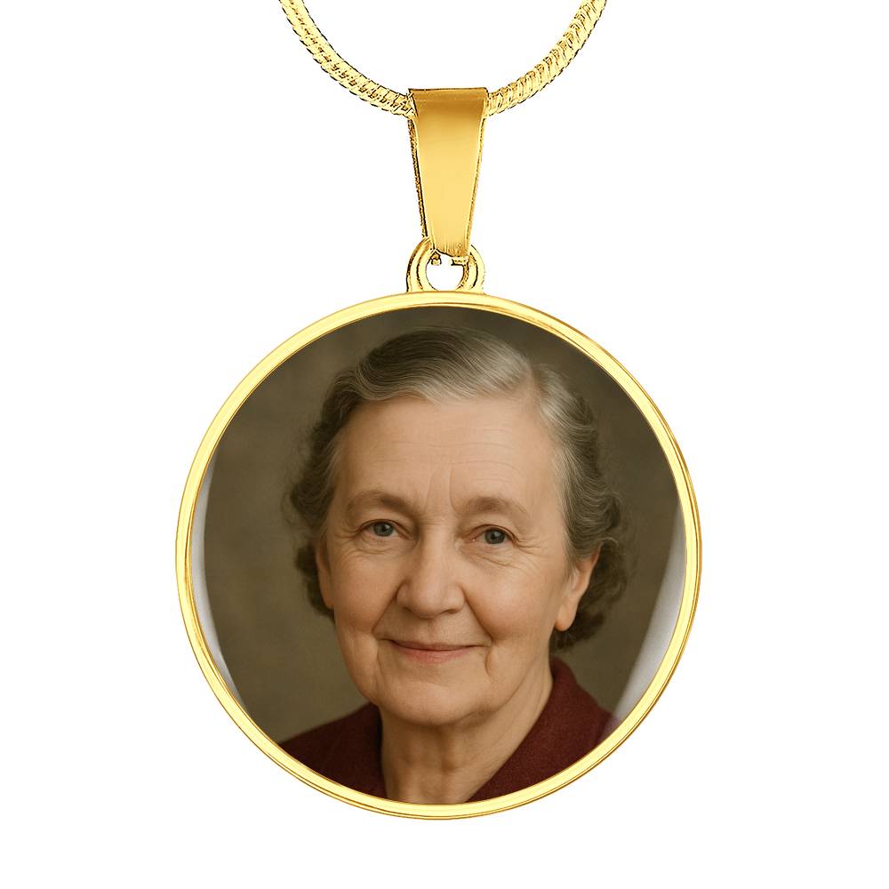 Personalized Photo Circle Pendant Necklace