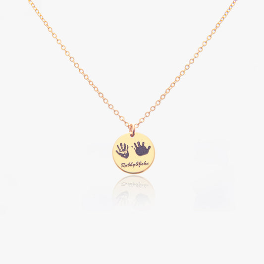 Handprint Necklace with Name - Personalized - Say It With Ease