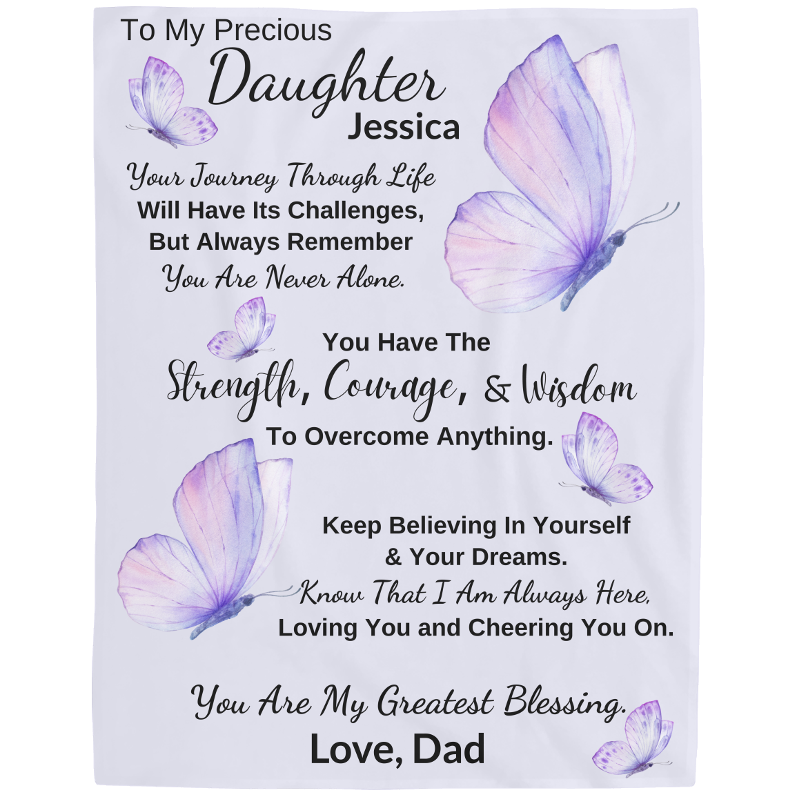 To My Precious Daughter Blanket