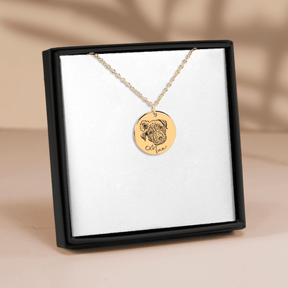 Personalized Dog Portrait Necklace