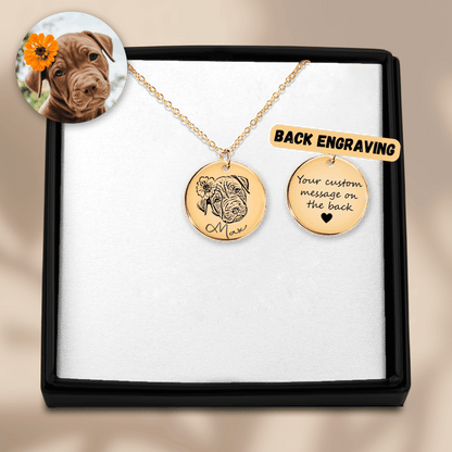Personalized Dog Portrait Necklace