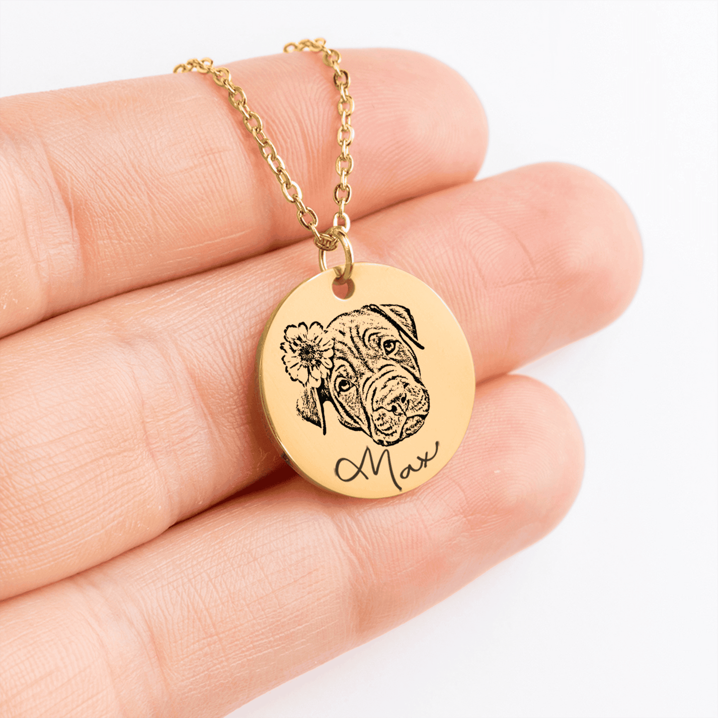 Personalized Dog Portrait Necklace