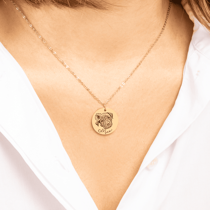 Personalized Dog Portrait Necklace