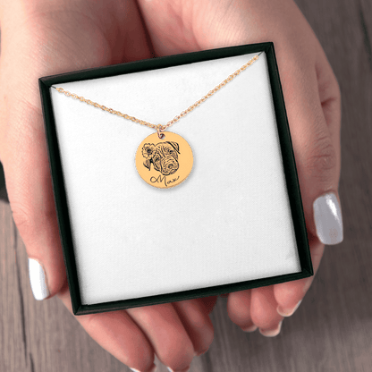 Personalized Dog Portrait Necklace