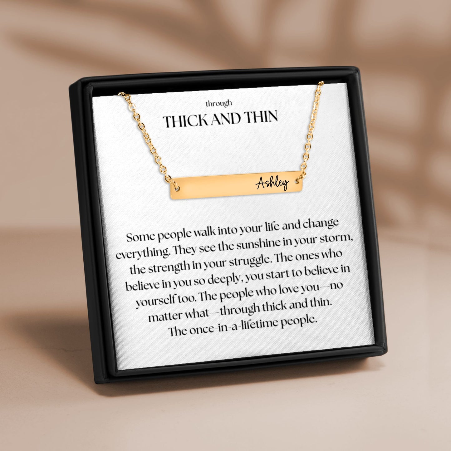 Through Thick and Thin Horizontal Bar Necklace