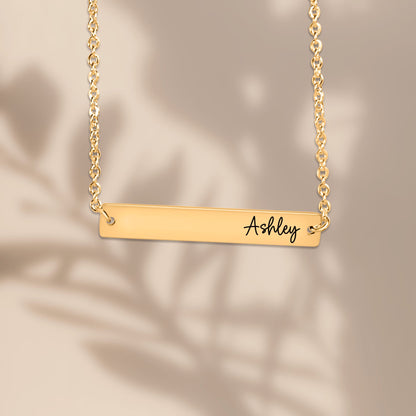 Through Thick and Thin Horizontal Bar Necklace
