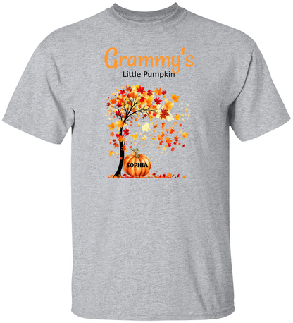 Personalized Little Pumpkins Fall T-Shirt