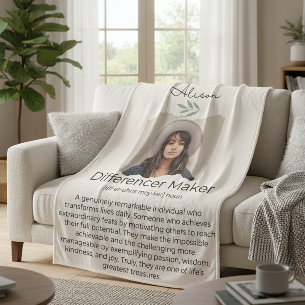 Personalized Photo Blanket – Inspirational Gift for Women