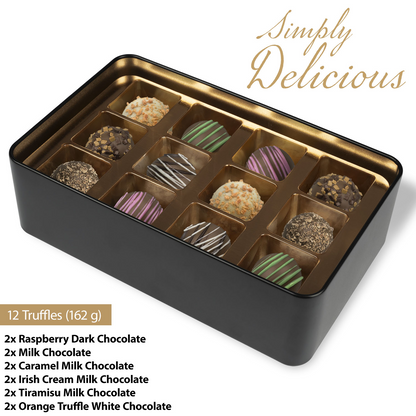 Christmas Keepsake Tin of 12 Handmade Artisan Chocolates