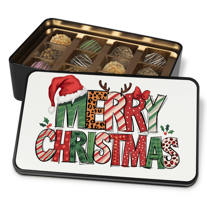 Christmas Keepsake Tin of 12 Handmade Artisan Chocolates