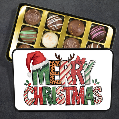 Christmas Keepsake Tin of 12 Handmade Artisan Chocolates