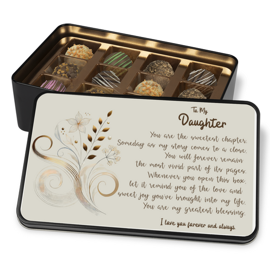 Daughter |  Keepsake Tin of 12 Handmade Artisan Chocolates