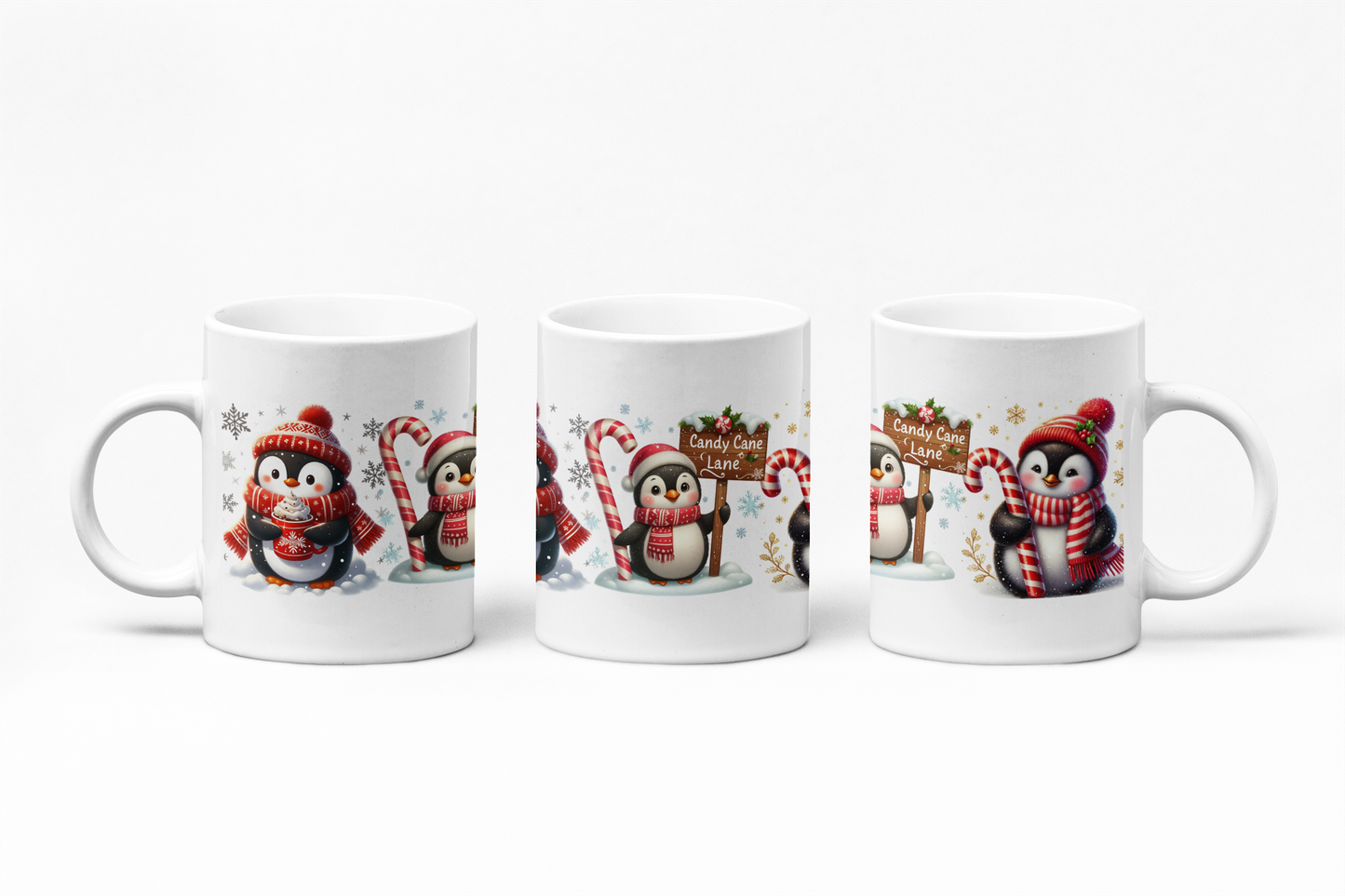 Cute Penguin Christmas Mugs