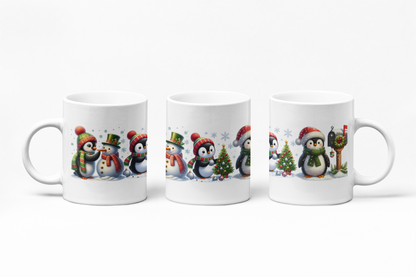 Cute Penguin Christmas Mugs