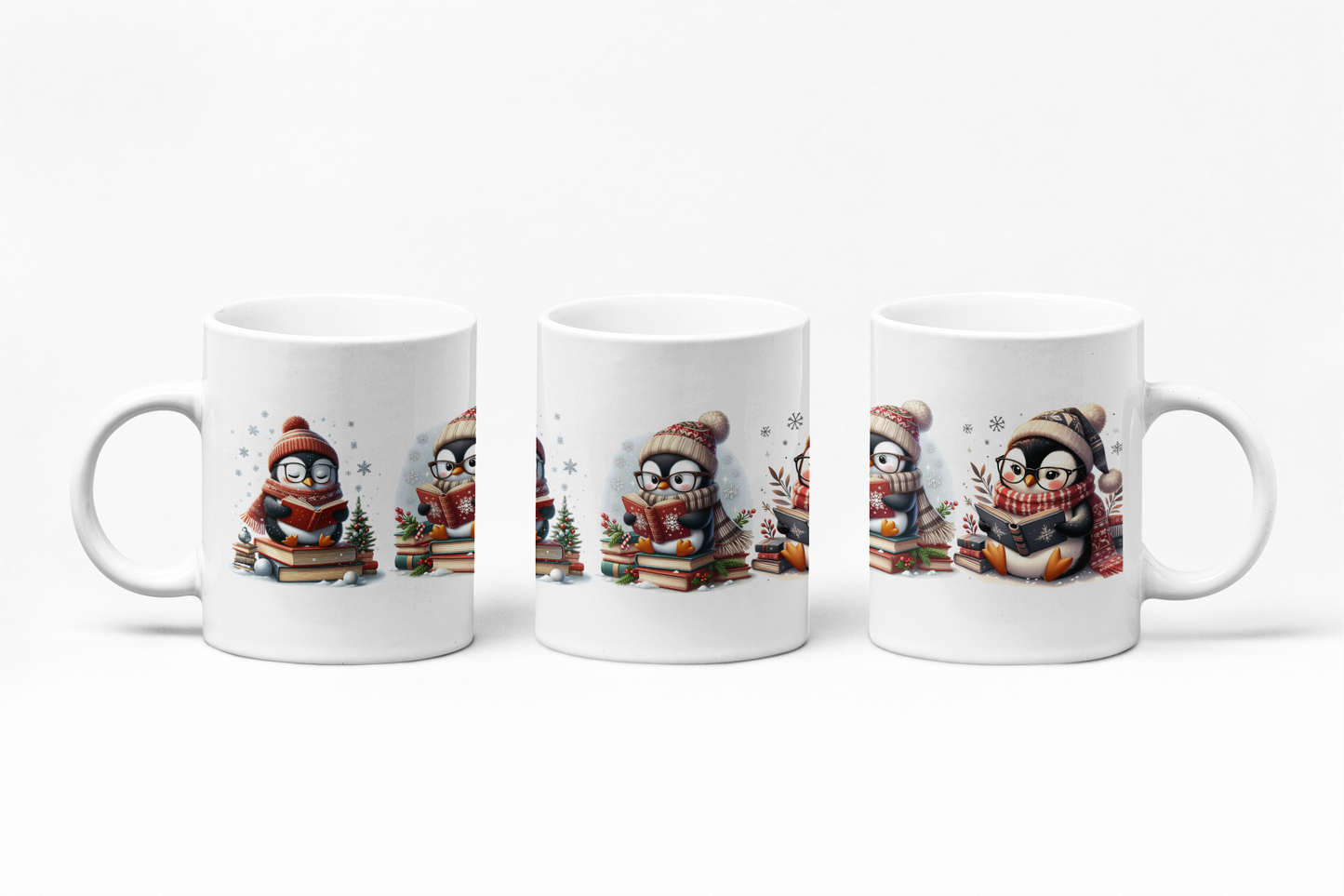 Cute Penguin Christmas Mugs