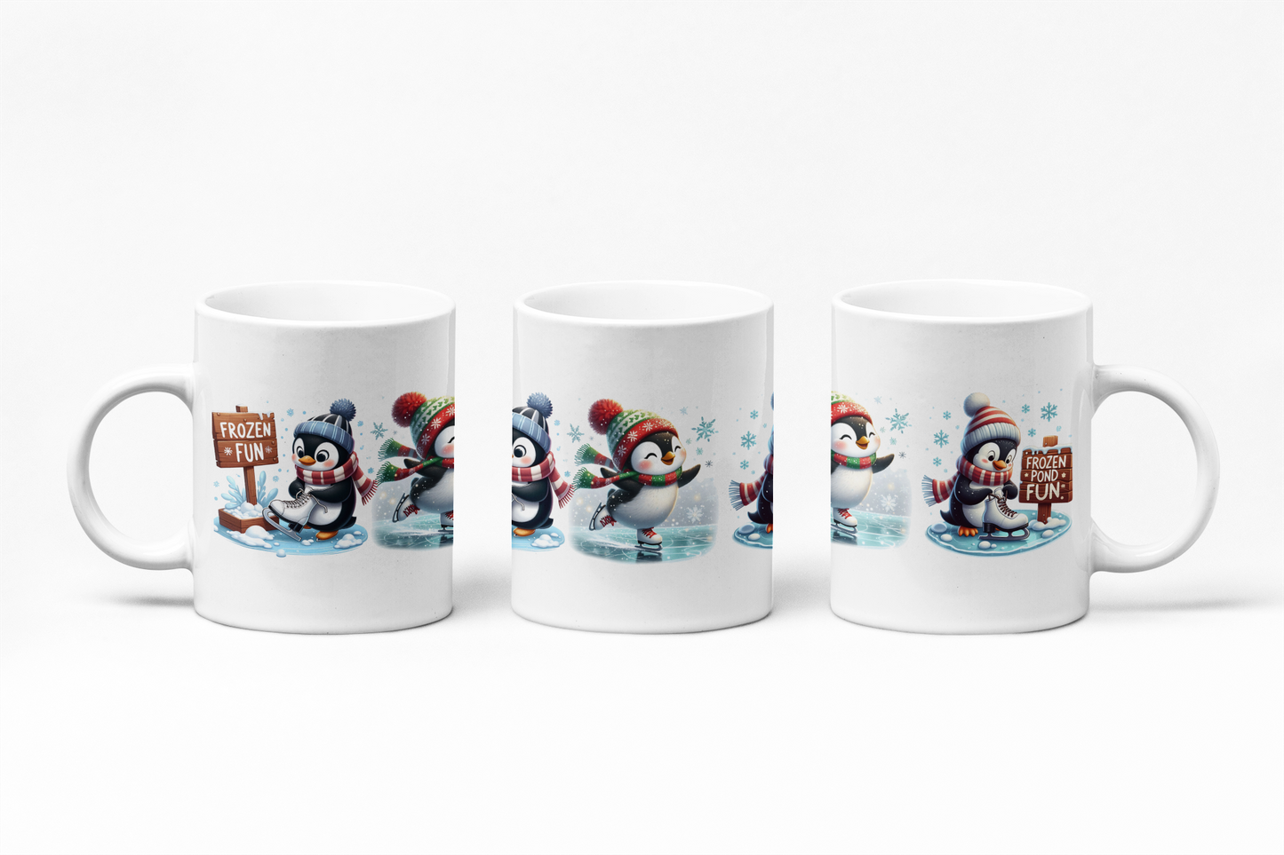 Cute Penguin Christmas Mugs