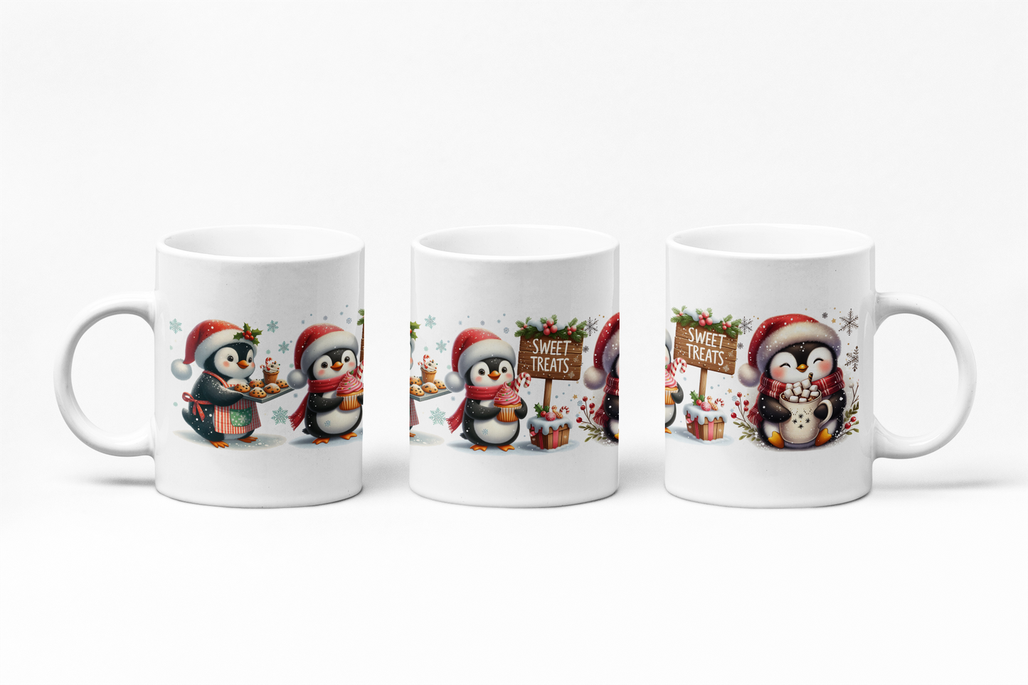 Cute Penguin Christmas Mugs