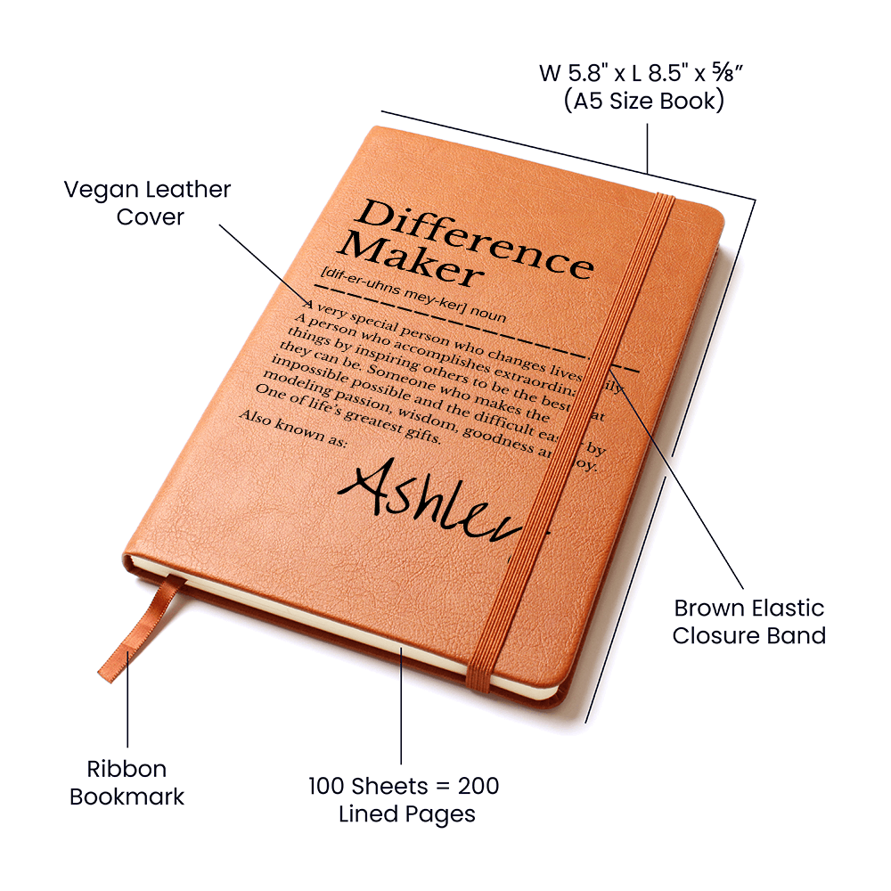 Difference Maker Personalized  Journal