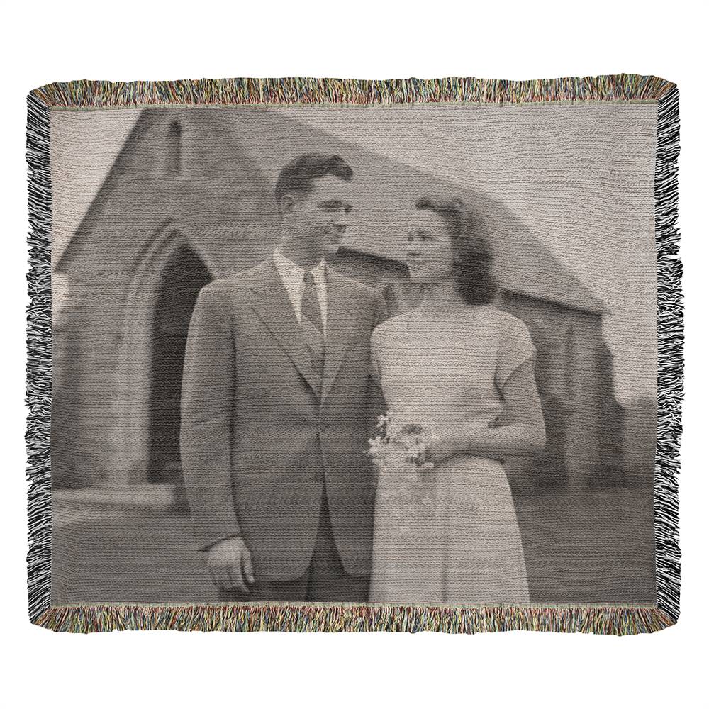 Custom Heirloom Photo Woven Blanket